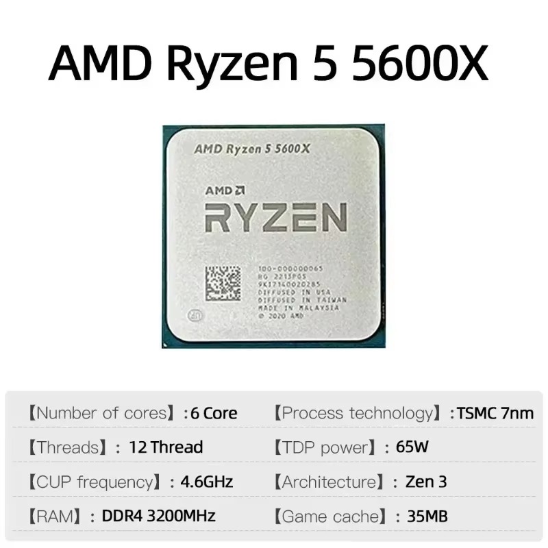 AMD Ryzen 5 5600X 3,7 GHz 6 cœ - Cpu Cooler avis et prix